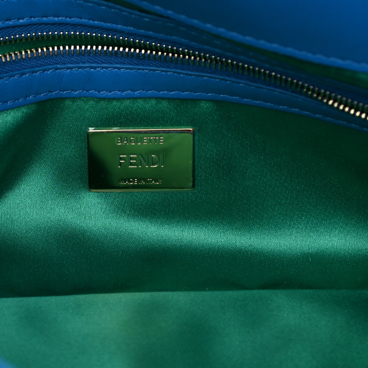 Fendi Sequin Paillettes Shiny Nappa Sex and the City Baguette Blue Blue Royal 6 of 11