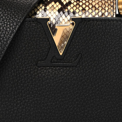 Louis Vuitton Taurillon Snakeskin Mini Capucines Black 7 of 9
