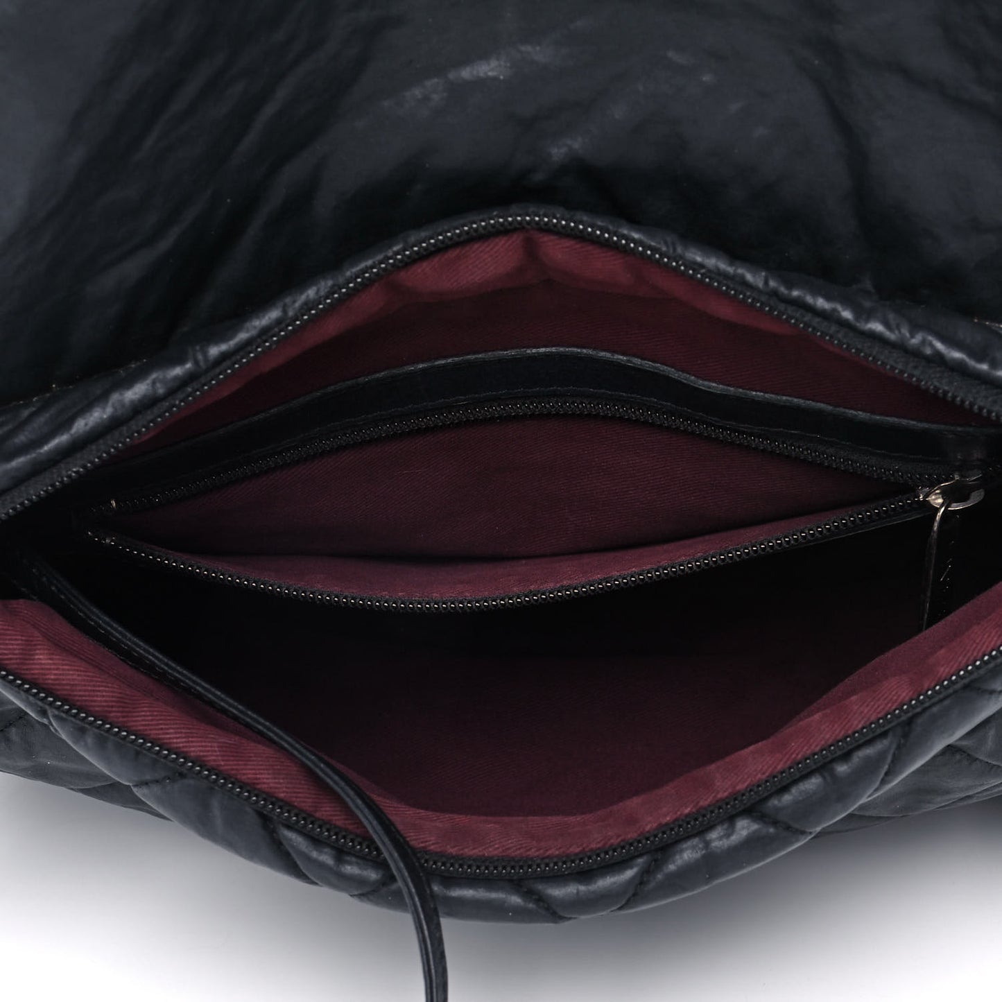 Nylon Quilted Coco Cocoon Messenger Black