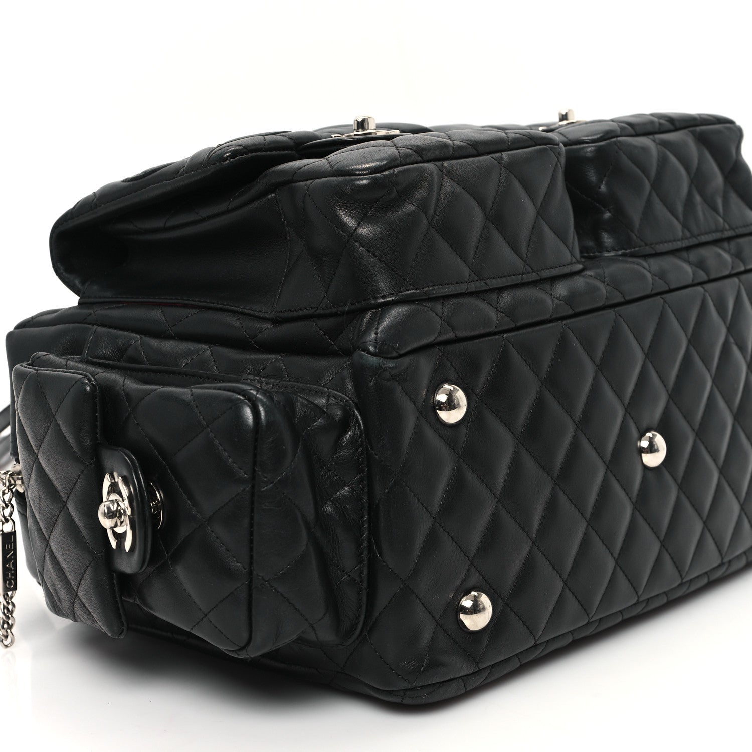 Chanel Calfskin Quilted Large Cambon Multipocket Reporter Black 9 of 13