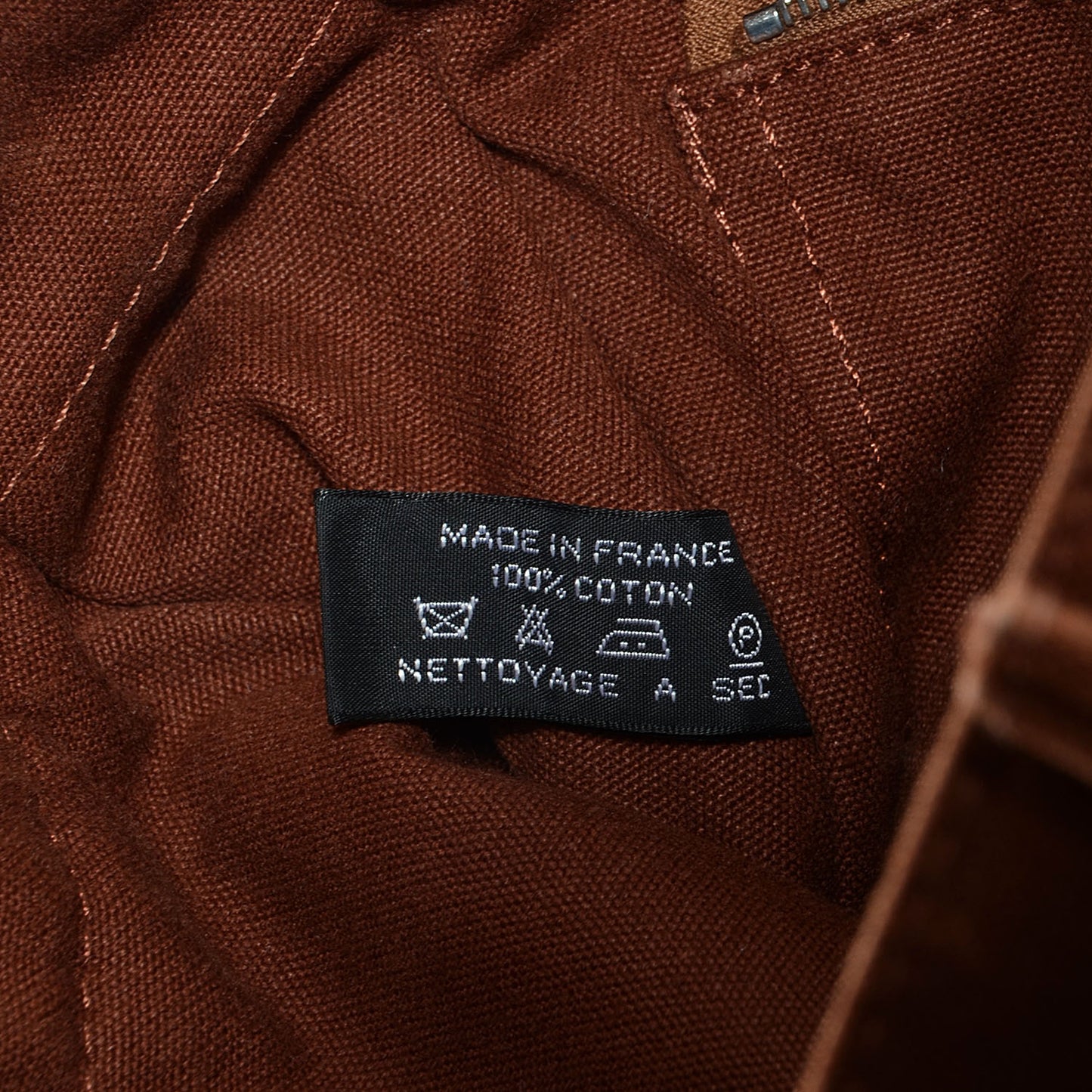 Cotton Canvas Fourre Tout PM Tote Brown