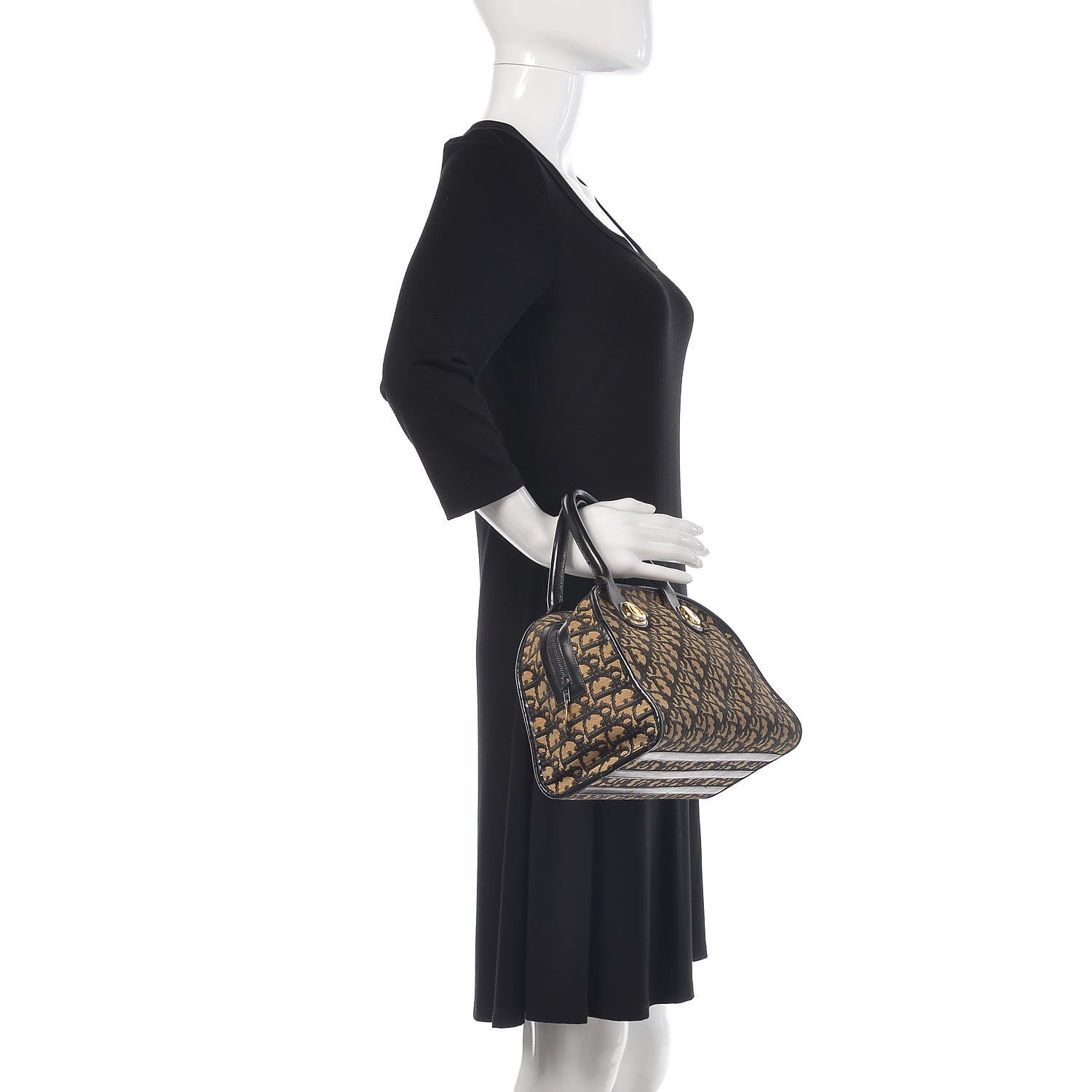 Christian Dior Monogram Bowler Black 2 of 18