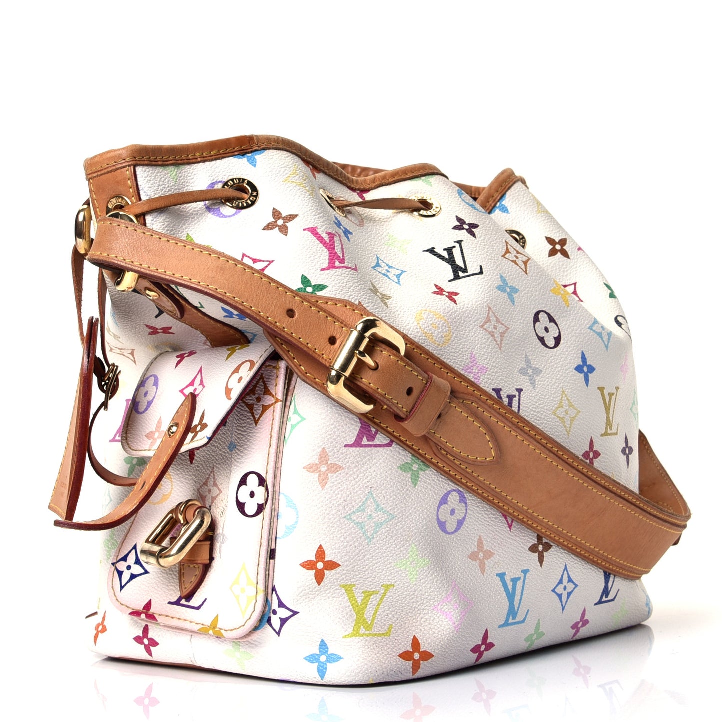 Monogram Multicolor Petit Noe White