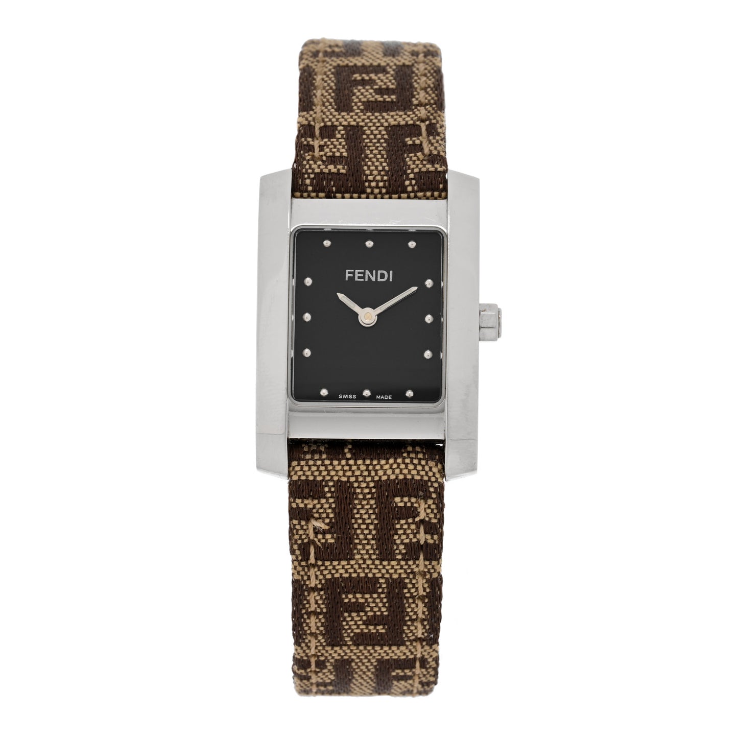 Stainless Steel Canvas 22mm Quartz Watch Black