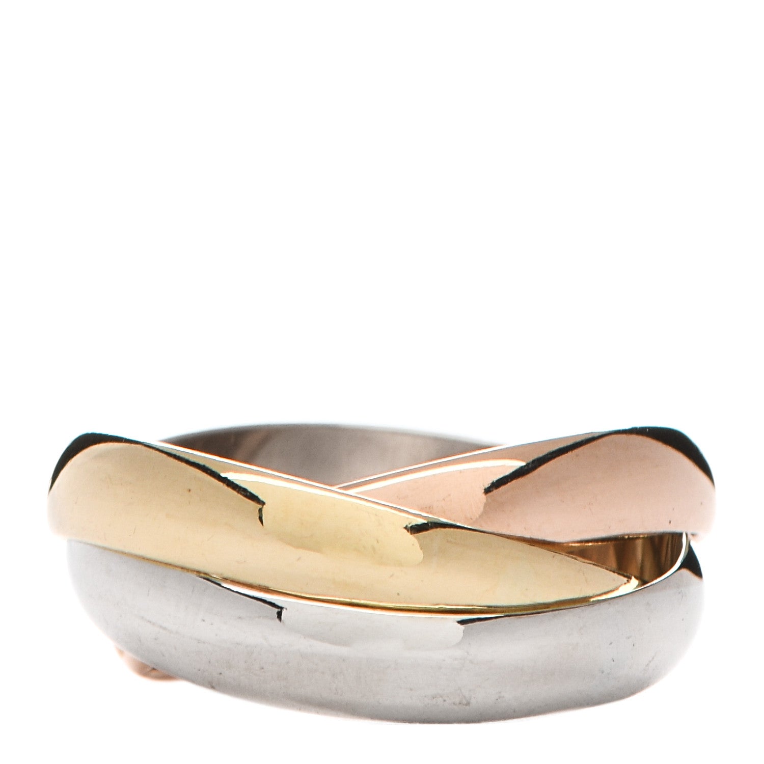 Cartier 18K Pink Yellow White Gold Classic Les Must De Cartier Trinity Ring 49 4.75 3 of 4