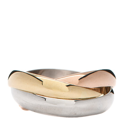 Cartier 18K Pink Yellow White Gold Classic Les Must De Cartier Trinity Ring 49 4.75 3 of 4