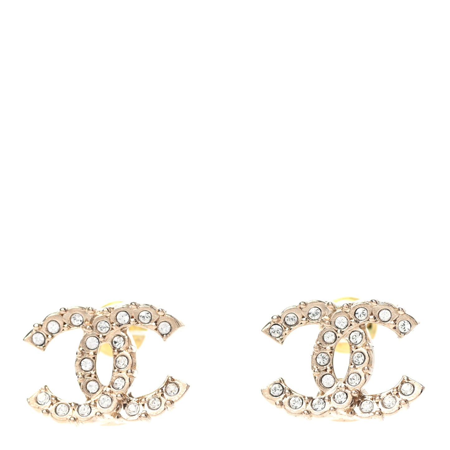 Crystal CC Earrings Gold