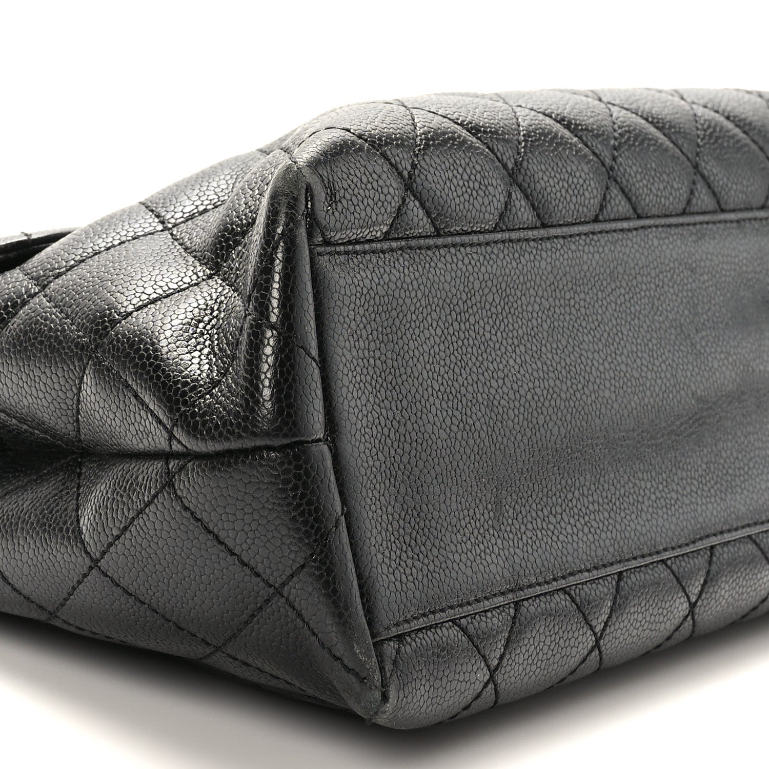 Chanel Caviar Quilted Jumbo Kelly Flap Black 8 of 9