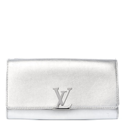 Louis Vuitton Calfskin Neo Sobe Louise EW Clutch Silver 1 of 10