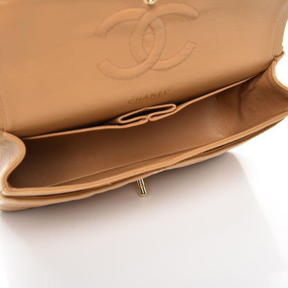 Chanel Lambskin Quilted Medium Double Flap Beige 6 of 14