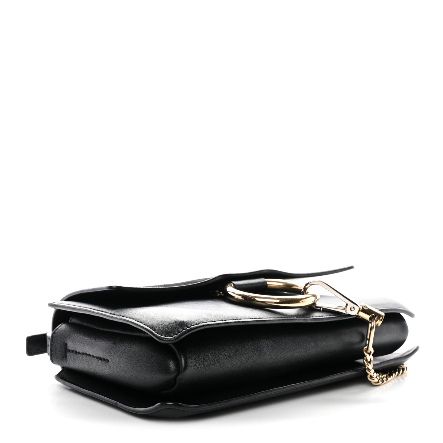 Suede Calfskin Small Faye Shoulder Bag Black
