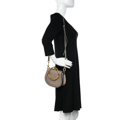 Chloe Calfskin Suede Small Nile Bracelet Bag Motty Grey 2 of 13