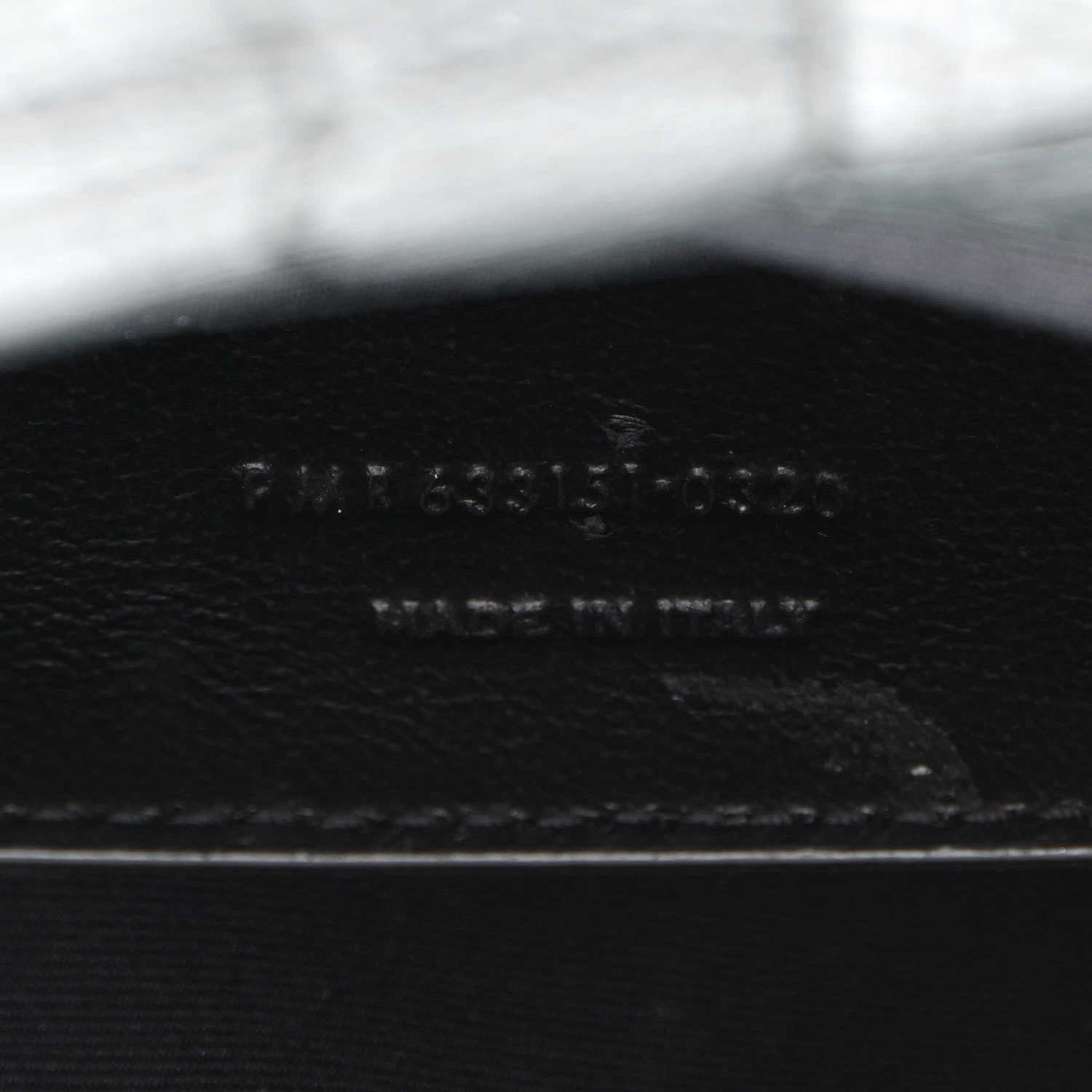 Saint Laurent Calfskin Crocodile Embossed Monogram Baby Niki Chain Satchel Algea 7 of 11