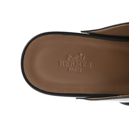 Hermes Calfskin Carlotta Mules 39 Black 7 of 8