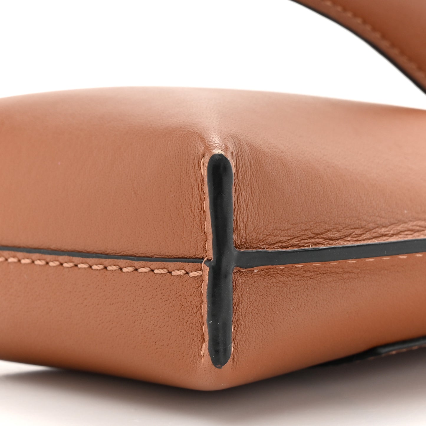 Calfskin Elephant Pouch Crossbody Bag Tan