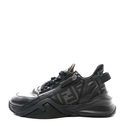 Fendi Vitello FF Womens Fendi Flow Low Top Sneakers 38.5 Black 1 of 12