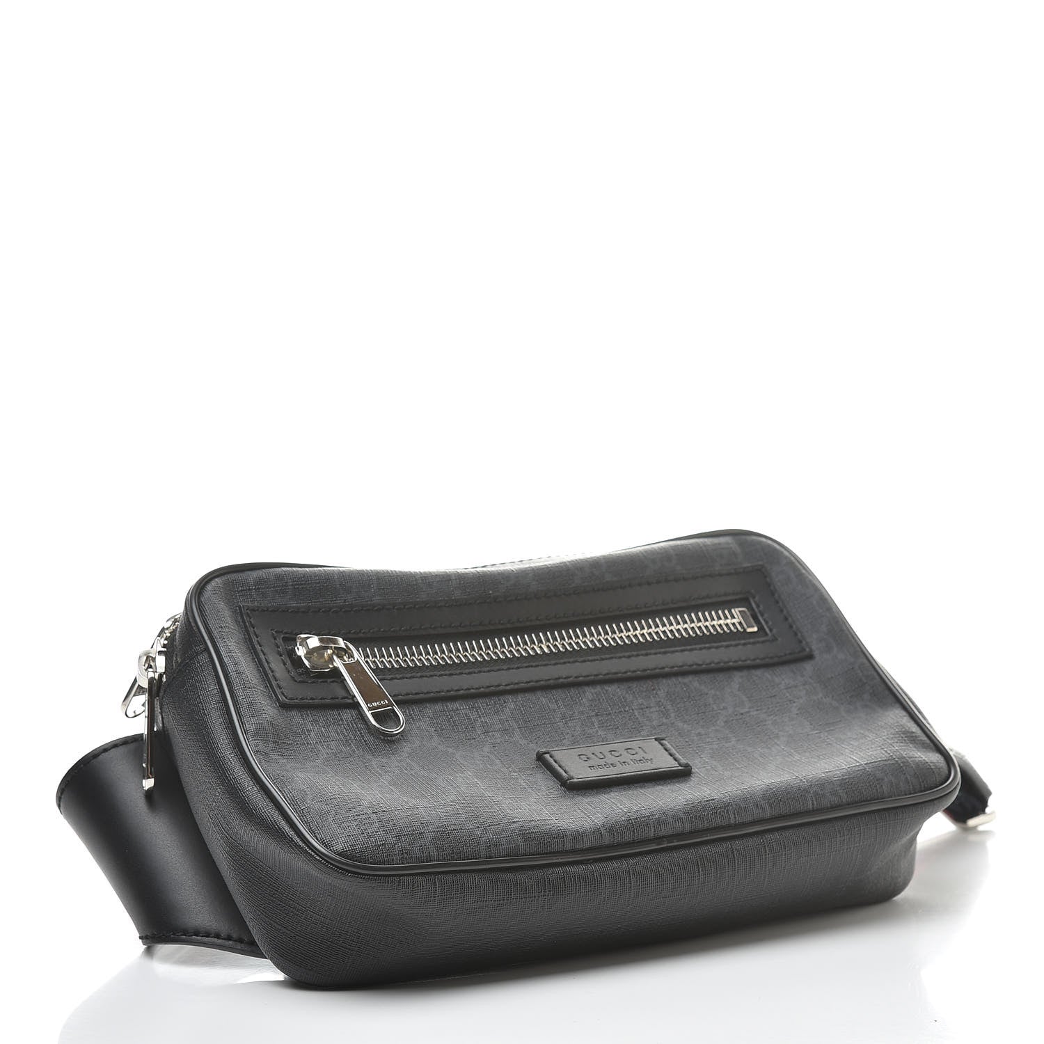 Gucci Soft GG Supreme Monogram Web Belt Bag Black Grey 4 of 10