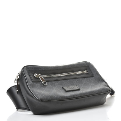 Gucci Soft GG Supreme Monogram Web Belt Bag Black Grey 4 of 10