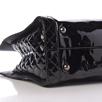Chanel Patent Quilted Reverso Boy Tote Black 9 of 11
