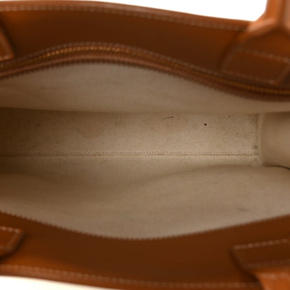 Celine Canvas Calfskin Logo Print Small Vertical Cabas Natural Tan 5 of 10