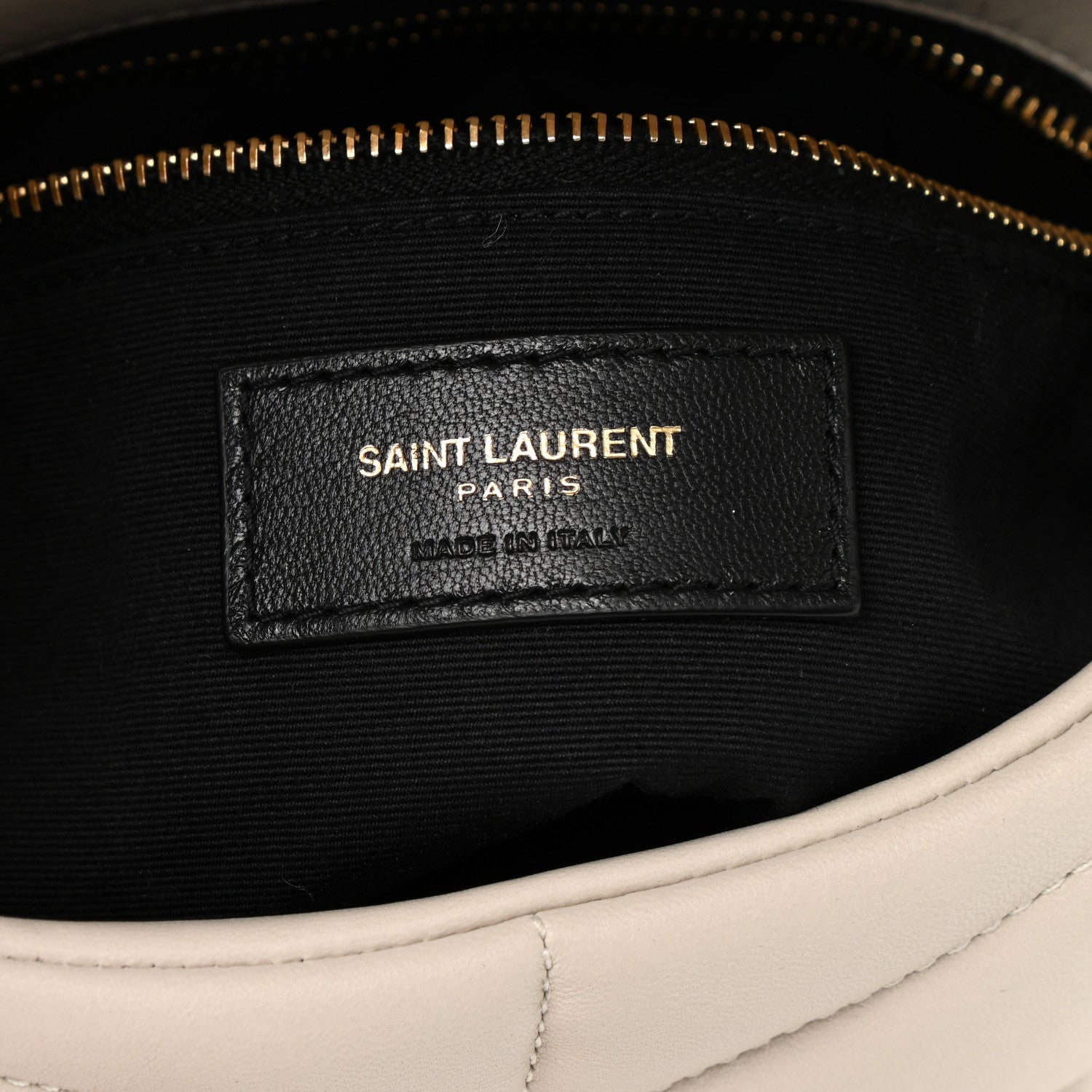 Saint Laurent Lambskin Quilted Toy Loulou Puffer Monogram Chain Satchel Blanc Vintage 7 of 13