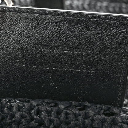 Saint Laurent Raffia Monogram Le 5 A 7 Medium Tote Black 7 of 11