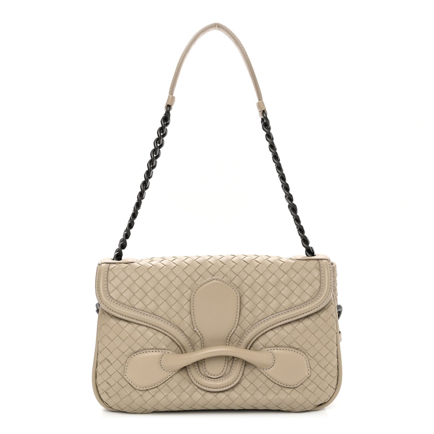Nappa Intrecciato Rialto Shoulder Bag Nude
