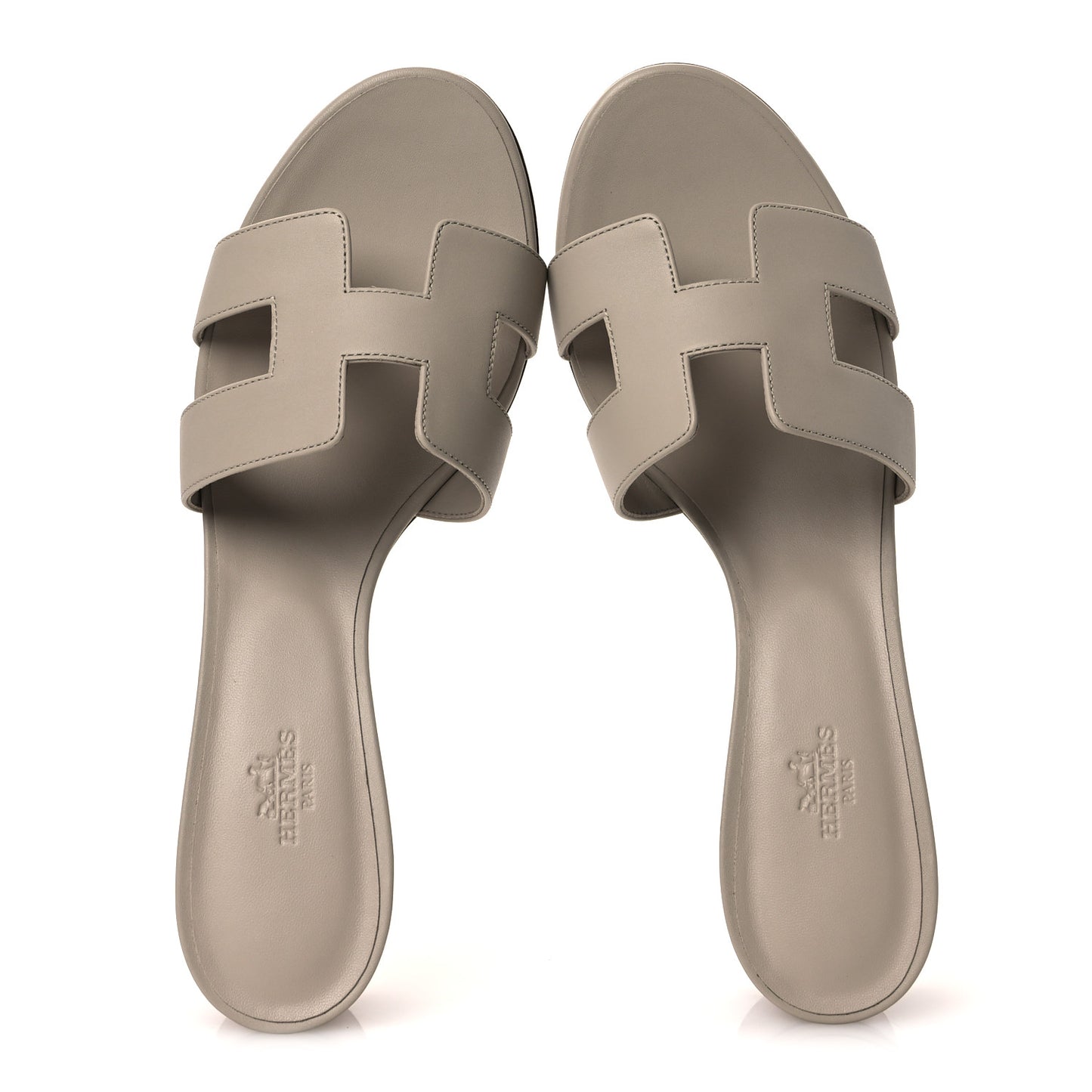 Calfskin Oasis Sandals 41 Beige Nude