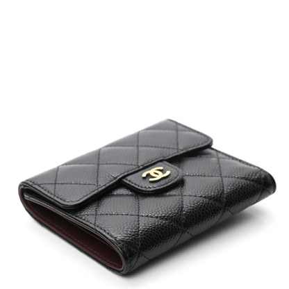 Chanel Caviar Quilted Compact Flap Wallet Black 3 of 7