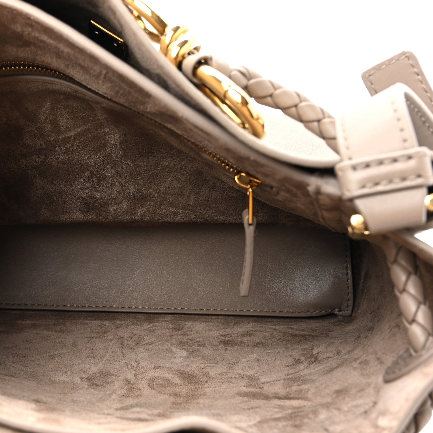 Bottega Veneta Silky Calfskin Small Ciao Ciao Limestone 6 of 10