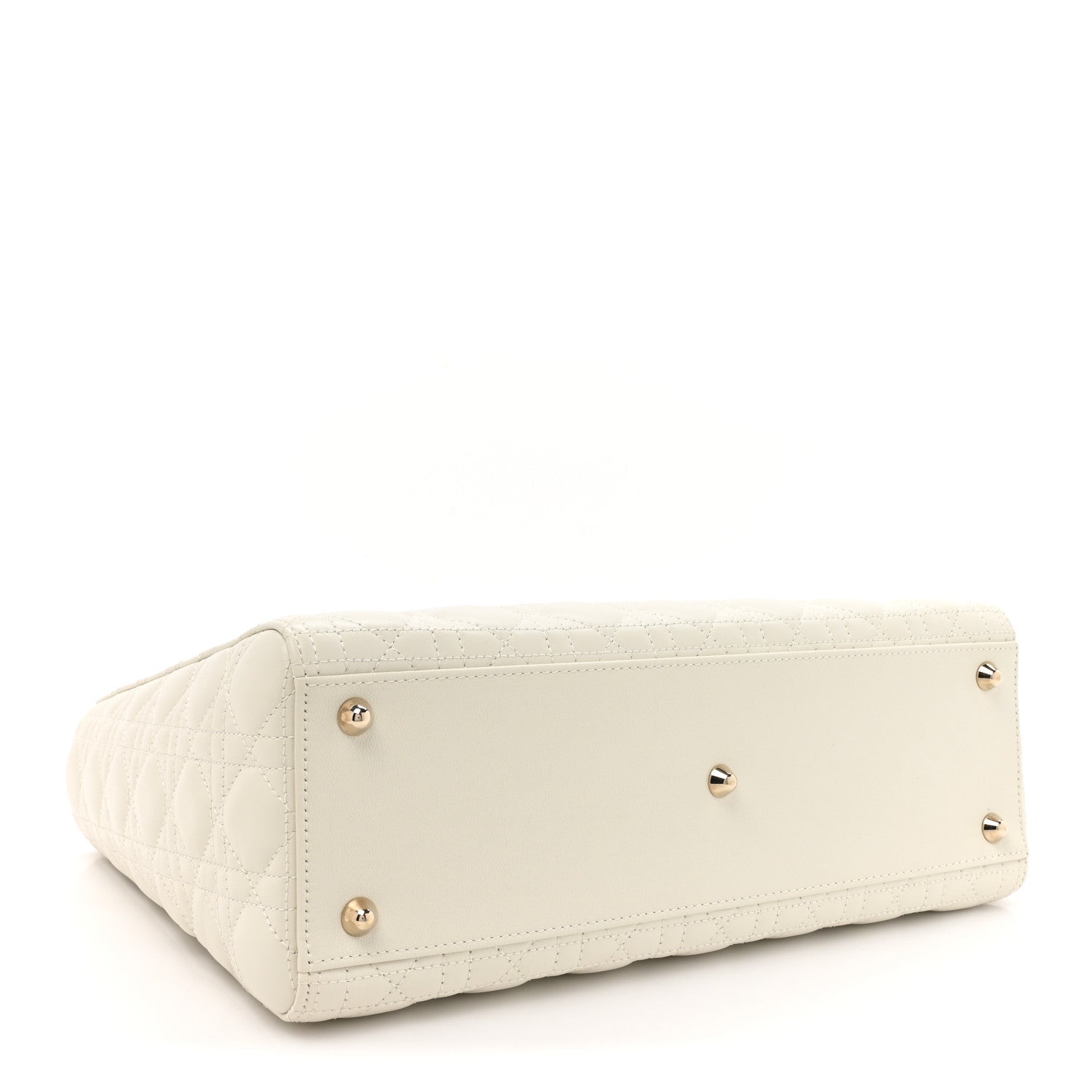 Christian Dior Lambskin Cannage Large Lady Dior White 4 of 13