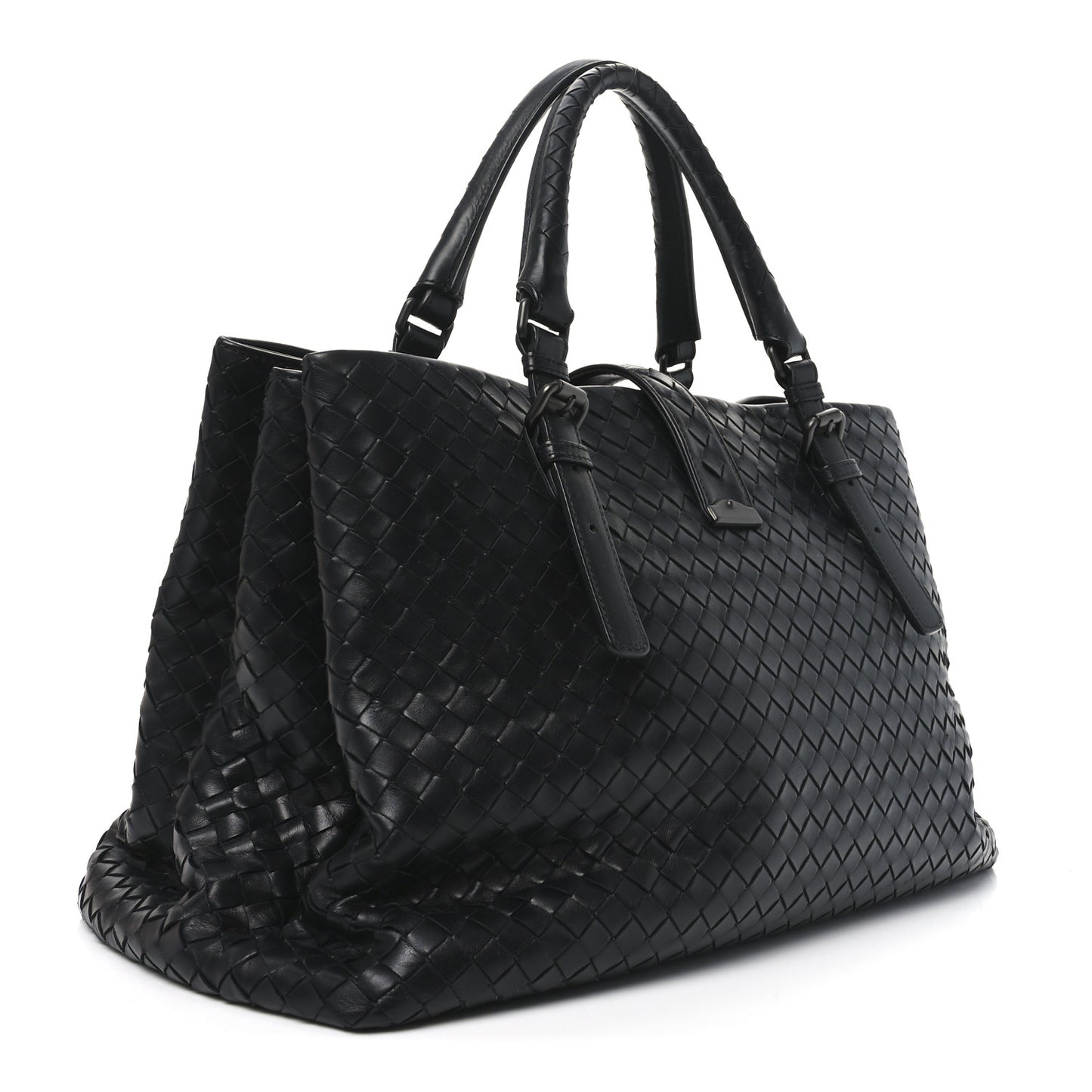 Nappa Intrecciato Medium Roma Tote Black