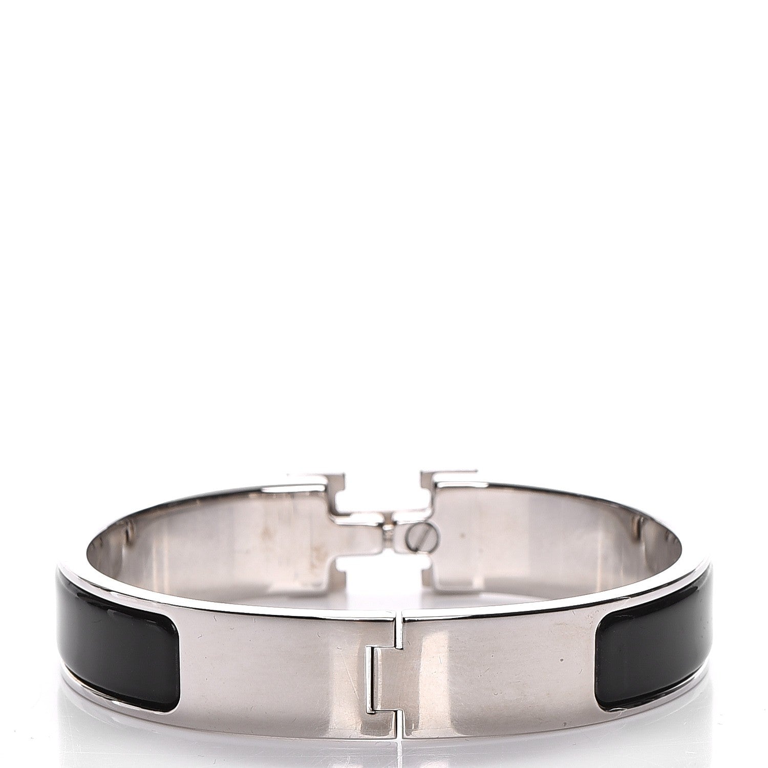 Hermes Enamel Narrow Clic Clac H Bracelet PM Black 3 of 5