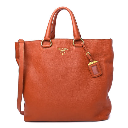 Prada Vitello Daino Shopping Tote Rame 1 of 11