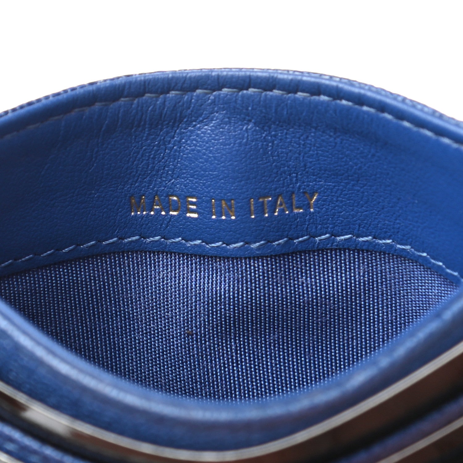 Chanel Caviar Quilted Boy Card Holder Blue 6 of 8