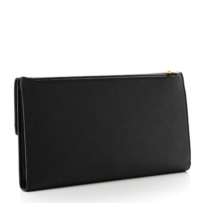Saint Laurent Grain De Poudre Monogram Uptown Wallet Black 3 of 11