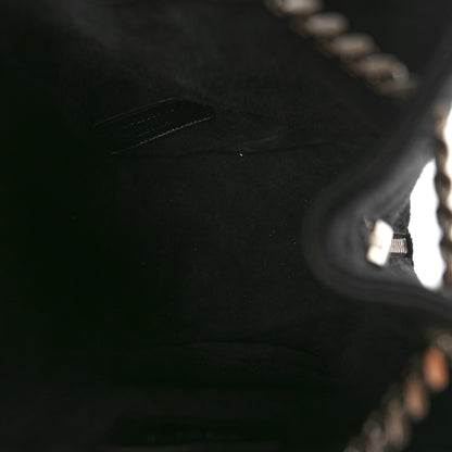 Saint Laurent Woven Wool Embroidered Baby Emmanuelle Bucket Bag Black 5 of 8