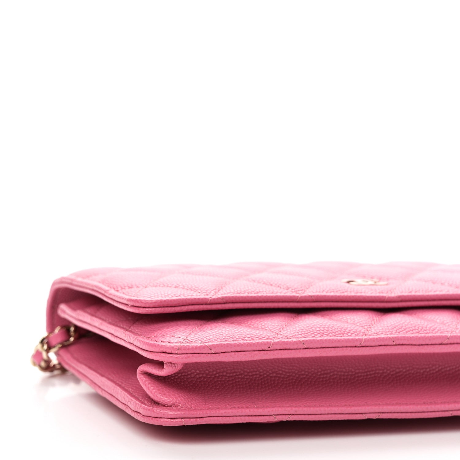 Chanel Caviar Quilted Wallet on Chain WOC Pink 10 of 12