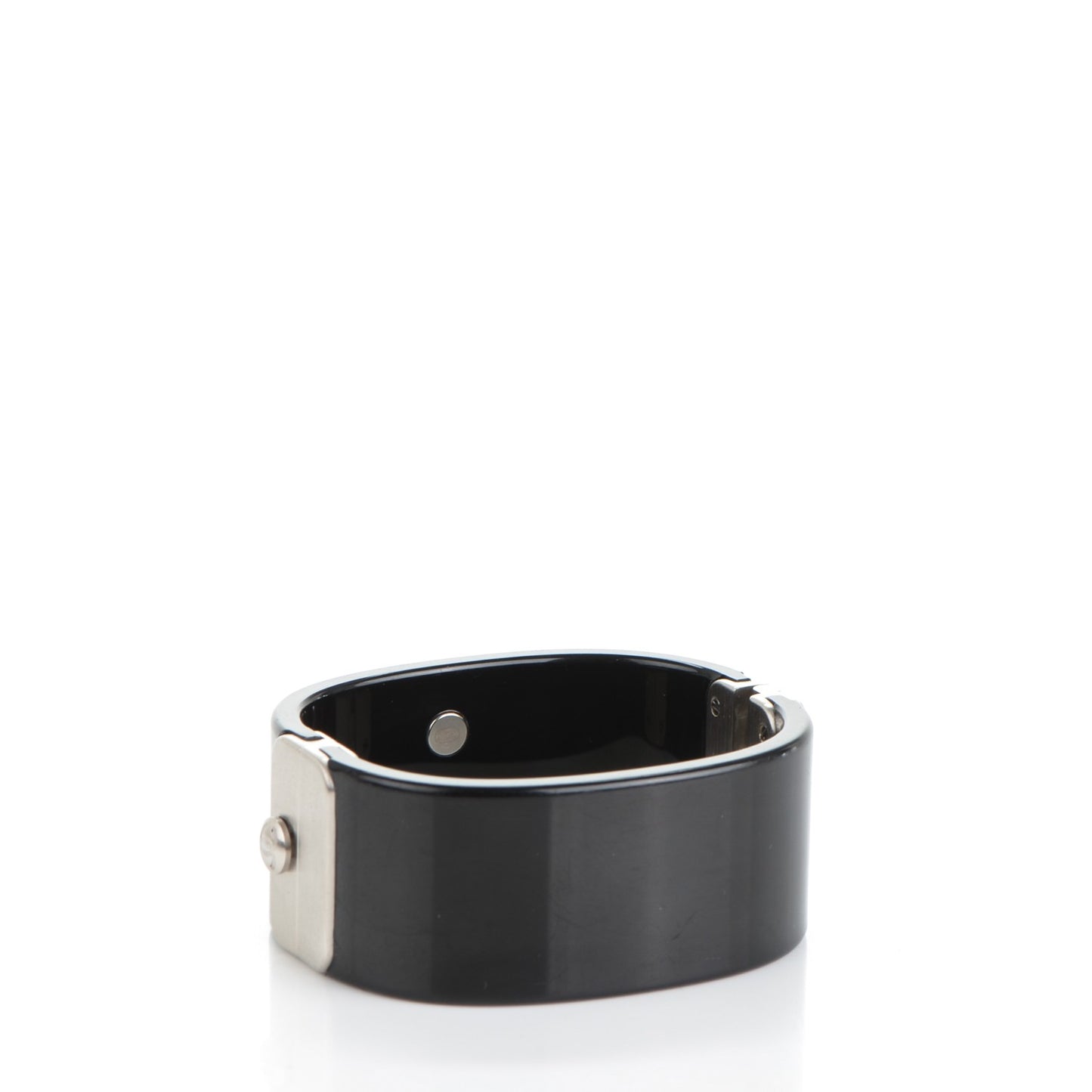 Resin Baguette Crystal CC Cuff Black