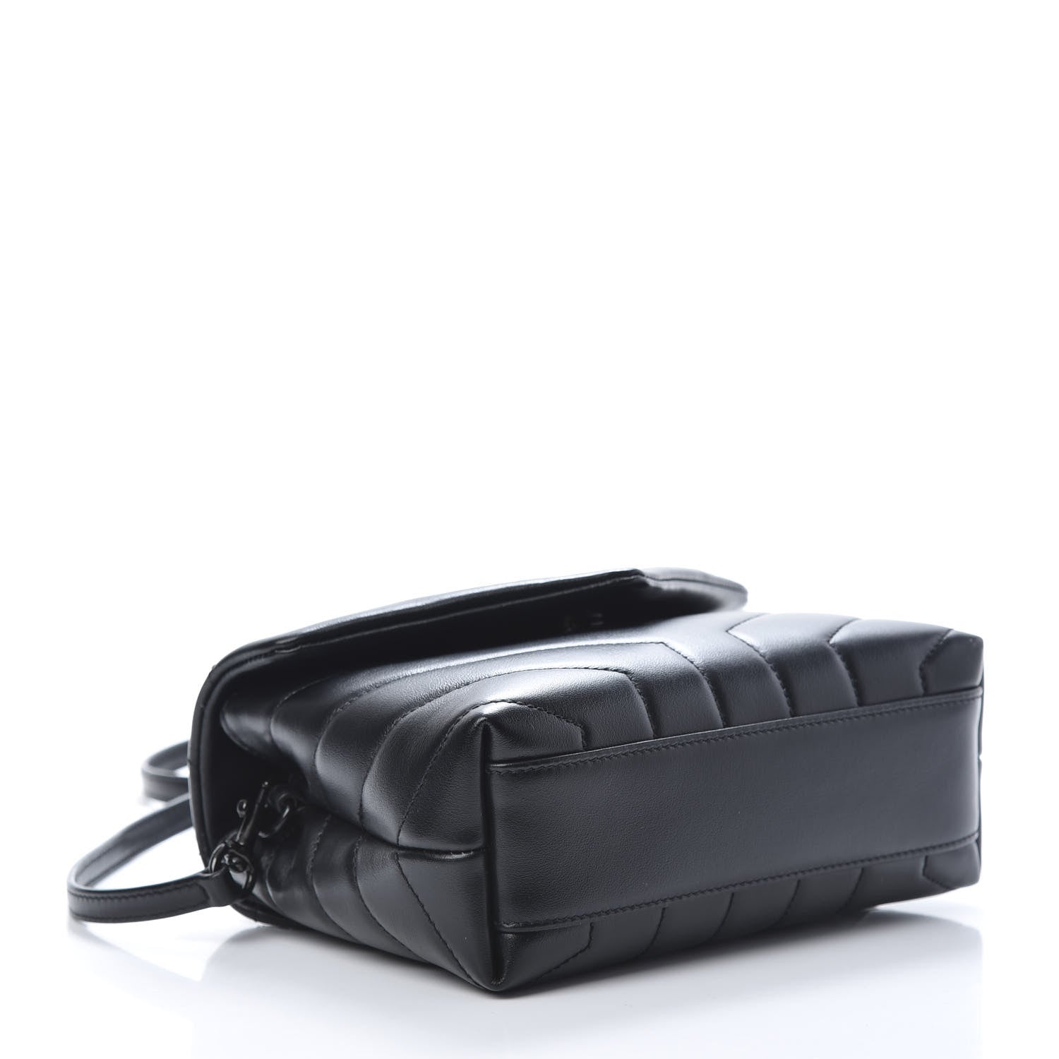 Saint Laurent Calfskin Y Quilted Monogram Toy Loulou Crossbody Bag Black 4 of 10