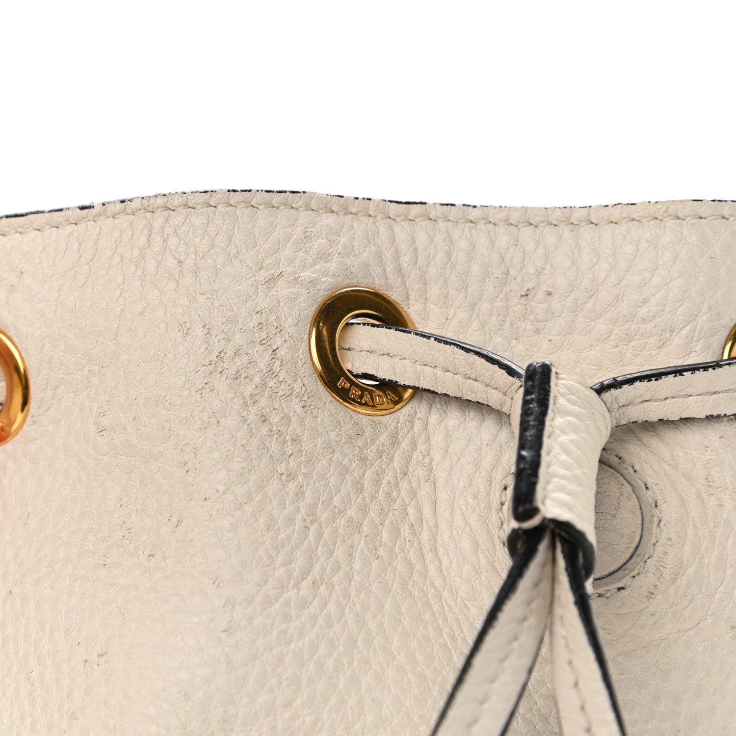 Prada Vitello Daino Cinch Backpack Talco 8 of 10