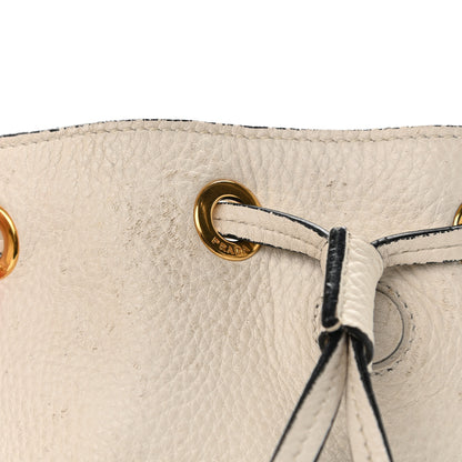 Prada Vitello Daino Cinch Backpack Talco 8 of 10