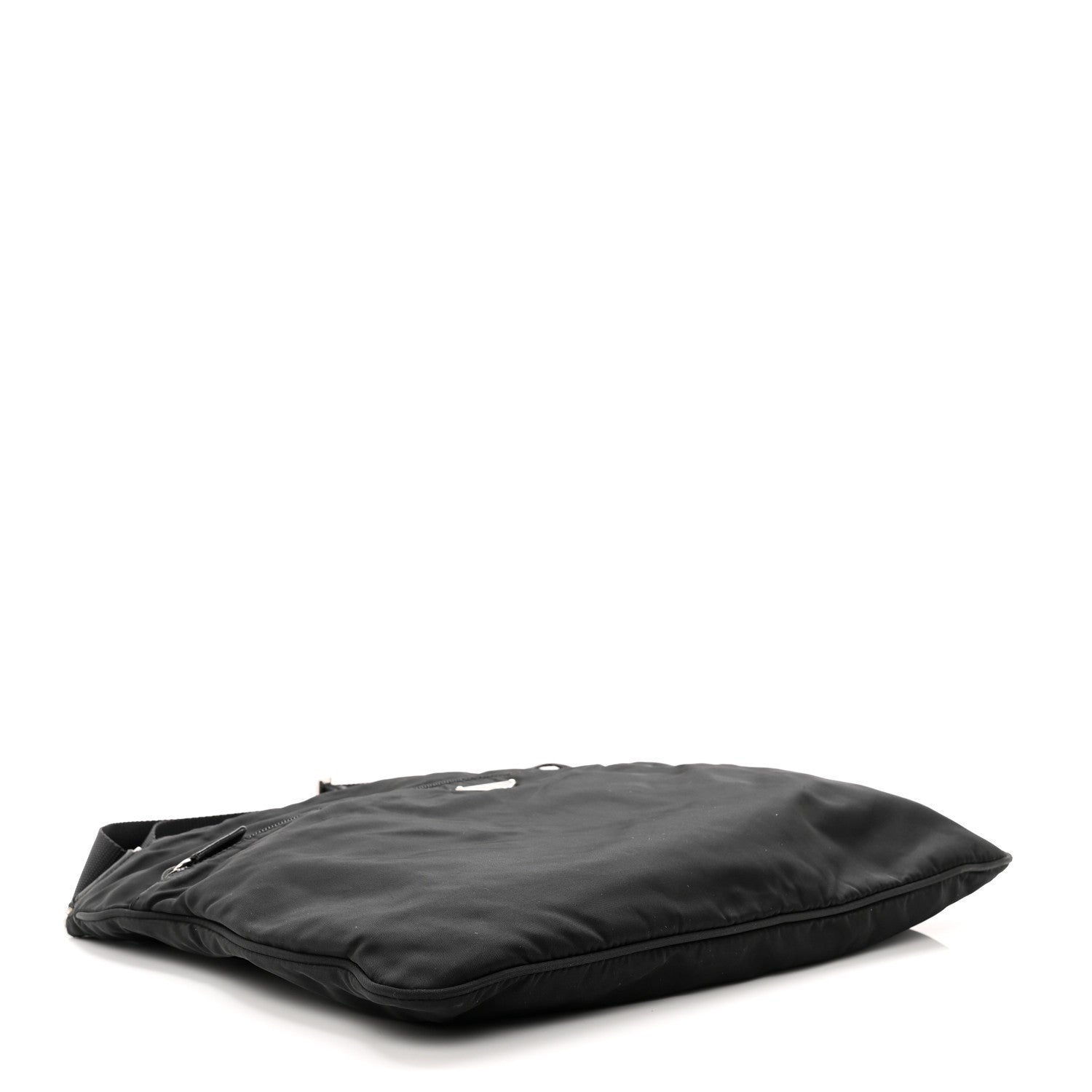 Prada Nylon Vela Flat Messenger Bag Black 4 of 10