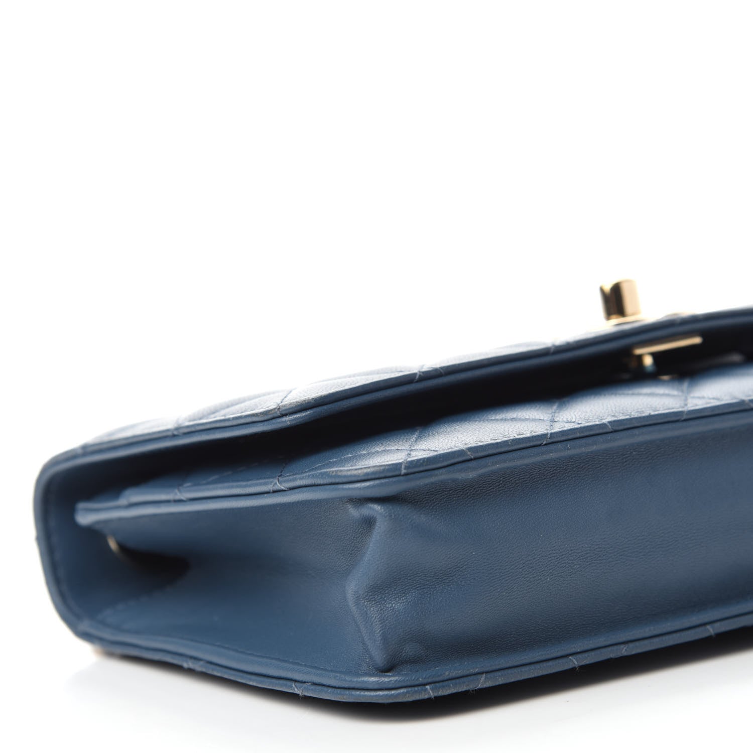 Chanel Lambskin Quilted Trendy CC Wallet On Chain WOC Blue 6 of 13