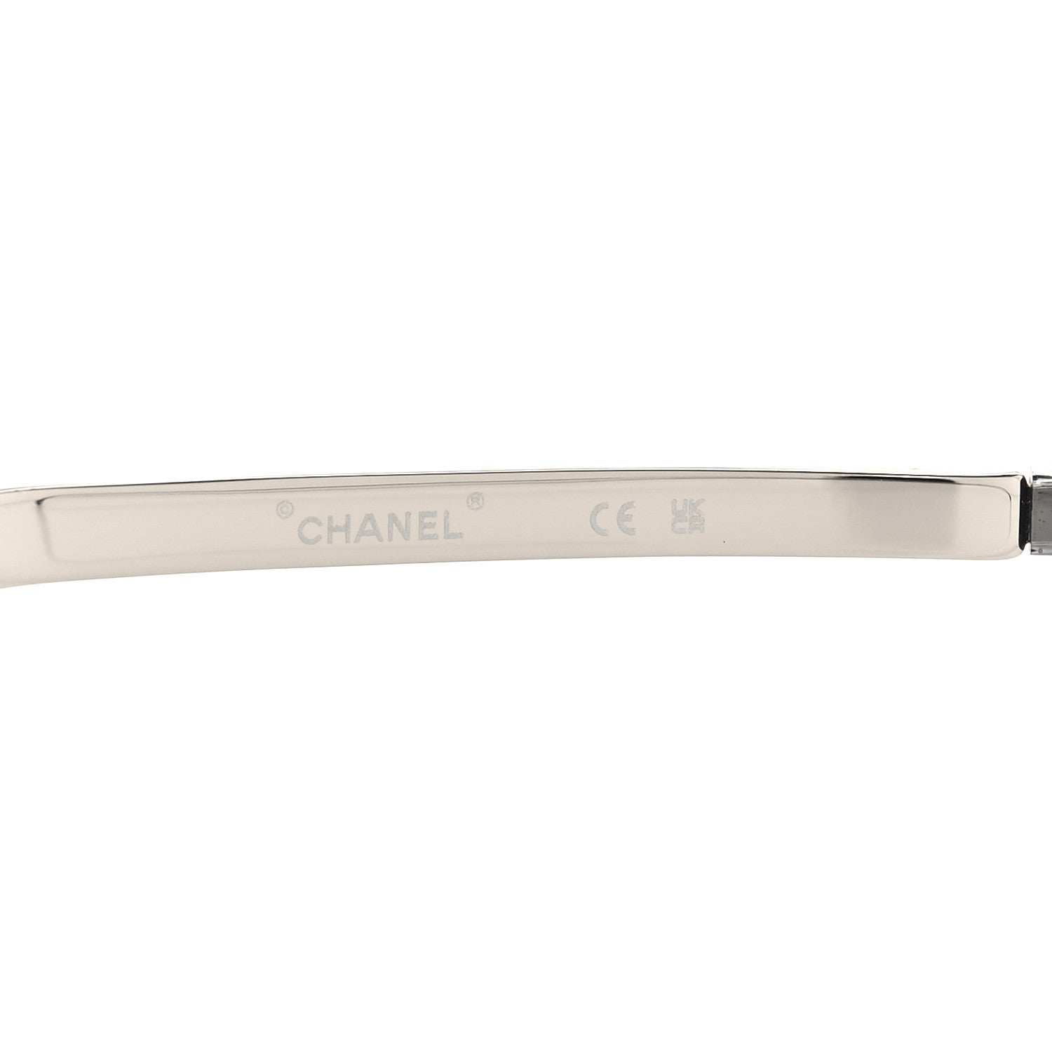 Chanel Metal Crystal Rectangular Sunglasses 71558 Silver 5 of 7