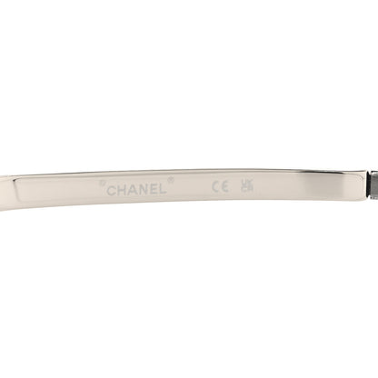 Chanel Metal Crystal Rectangular Sunglasses 71558 Silver 5 of 7