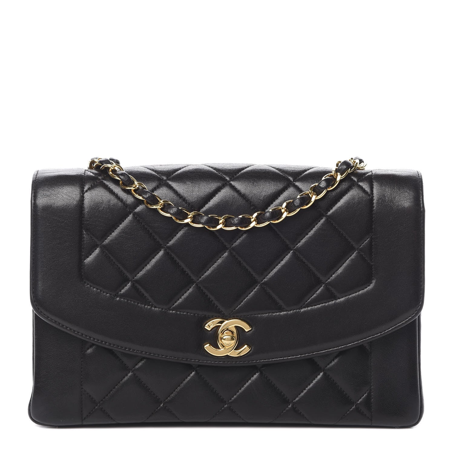 Chanel Lambskin Quilted Medium Single Flap Black 1 of 14