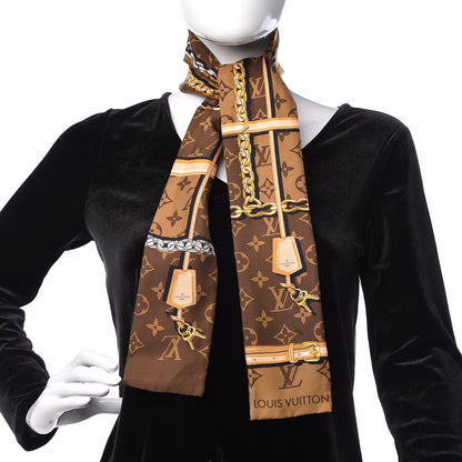 Louis Vuitton Silk Monogram Confidential Bandeau Brown 2 of 6