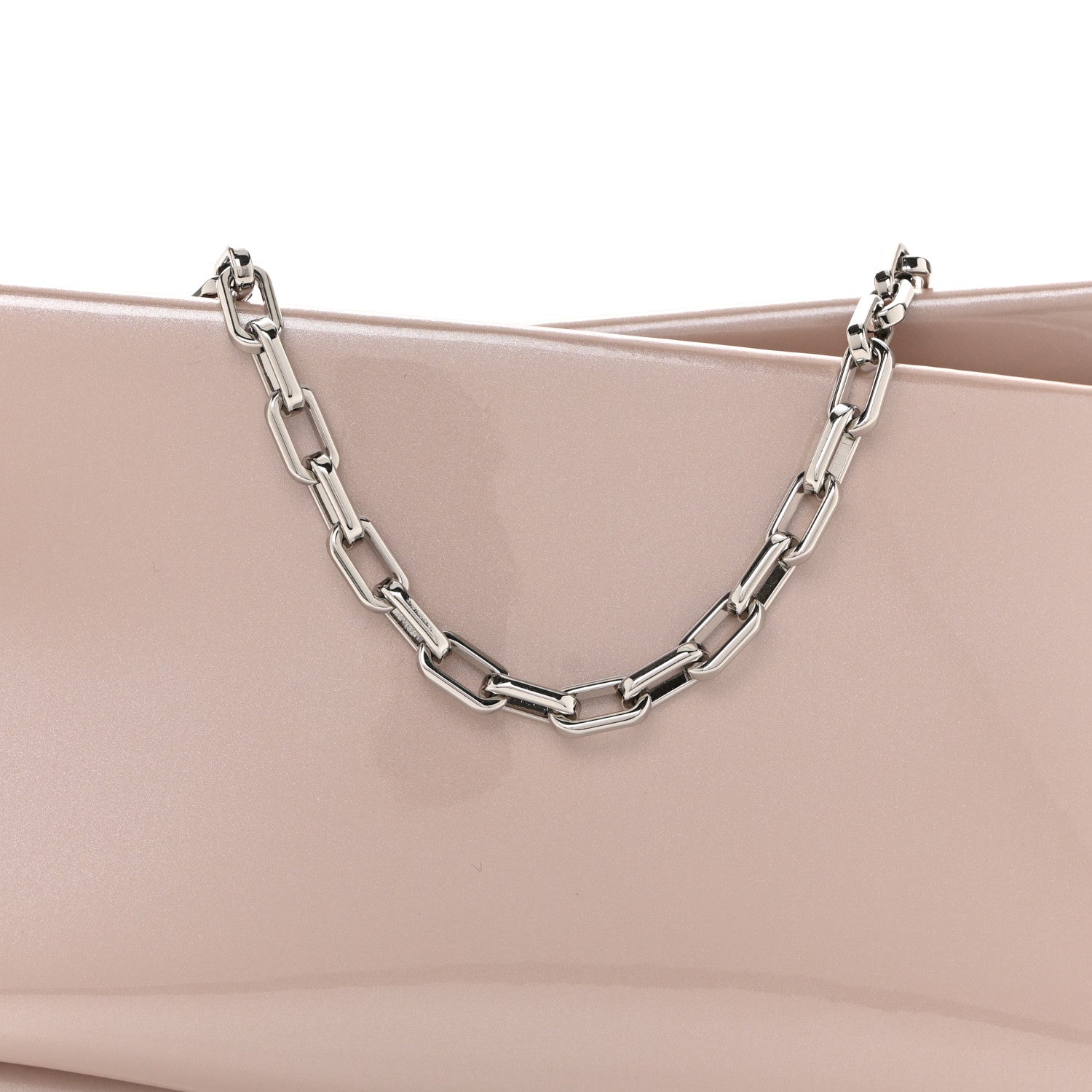 Christian Louboutin Patent Perle Loubitwist Clutch Vintage Rose 7 of 9