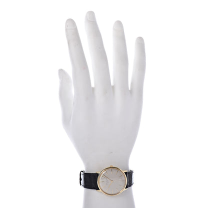 Patek Philippe 18K Yellow Gold Alligator 32mm Calatrava Manual Winding Watch 3536 2 of 7